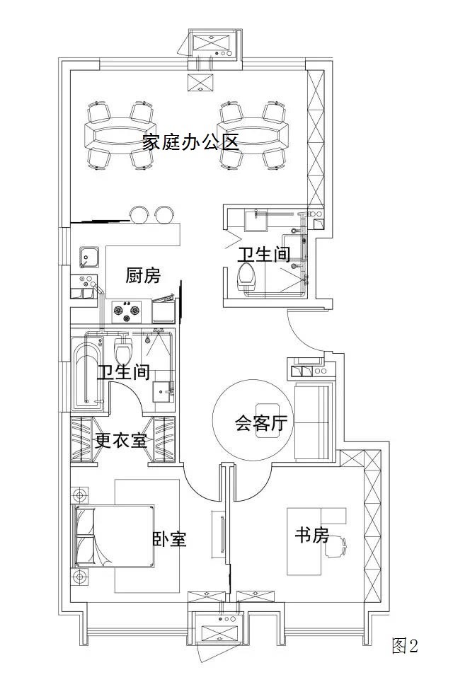 多功能组合家庭户型图