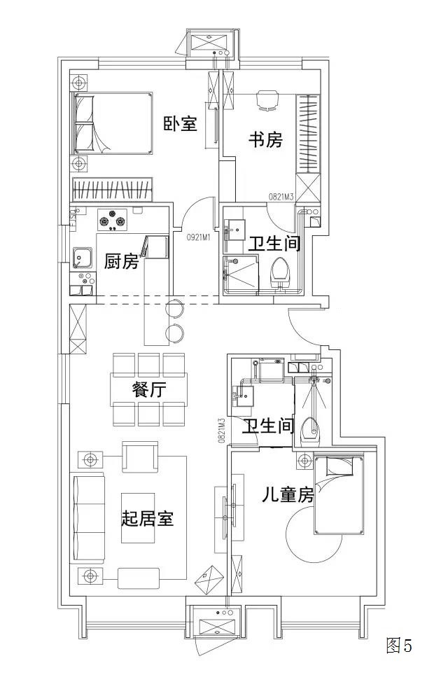 三口之家户型图